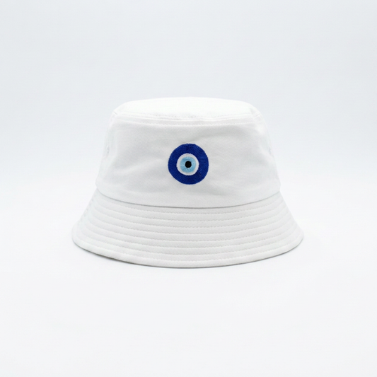 Embroidered Bucket Hat - Evil Eye