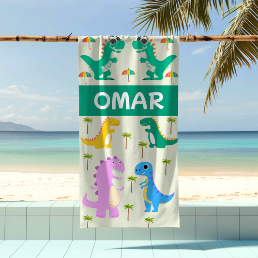 Dino Kids Towel - Personalized