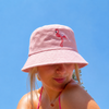 Embroidered Bucket Hat - Flamingo