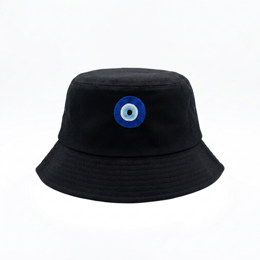 Embroidered Bucket Hat - Evil Eye
