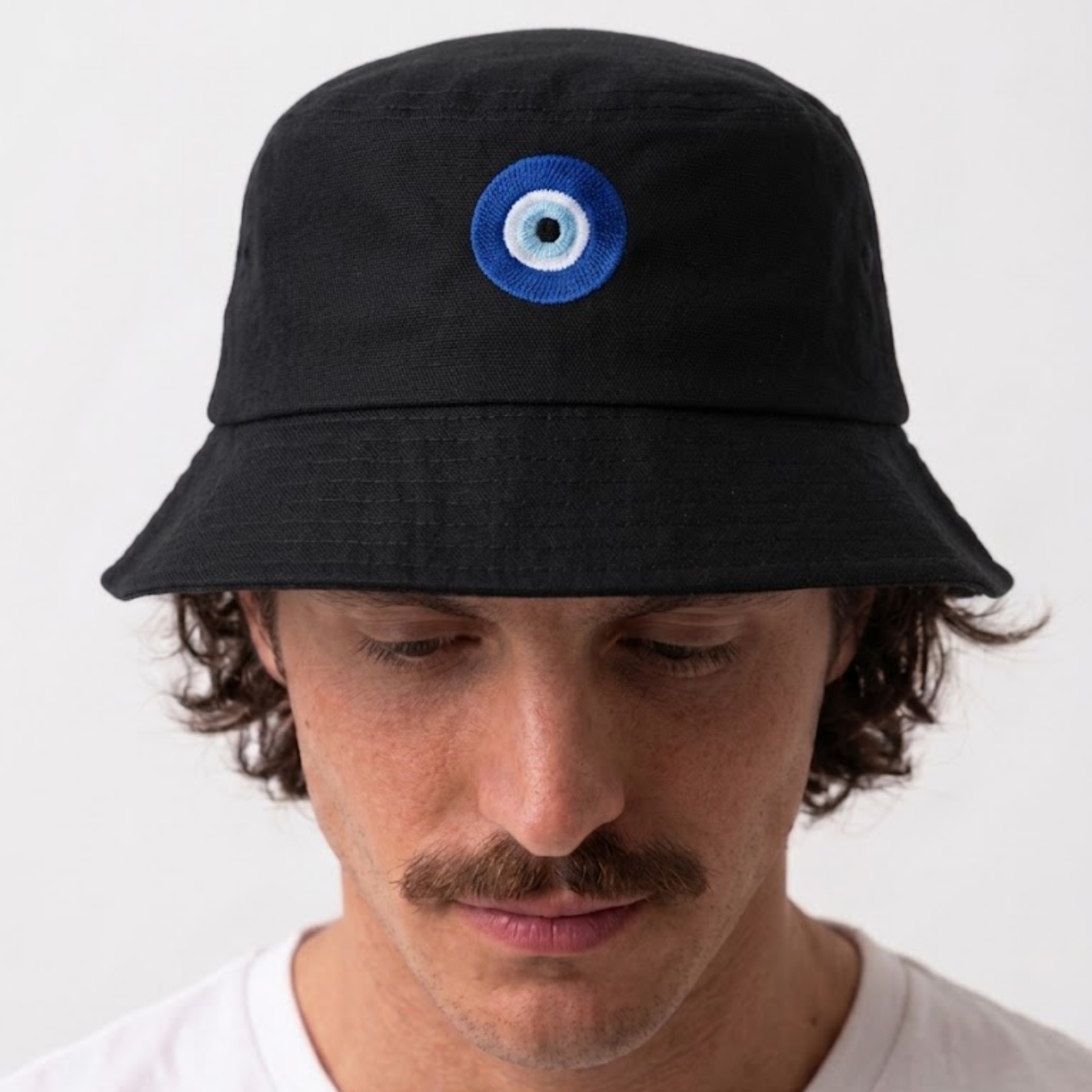 Embroidered Bucket Hat - Evil Eye